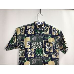 New River J Jiggings‎ mens shirt Size L Graphic Multi-color button down Casual